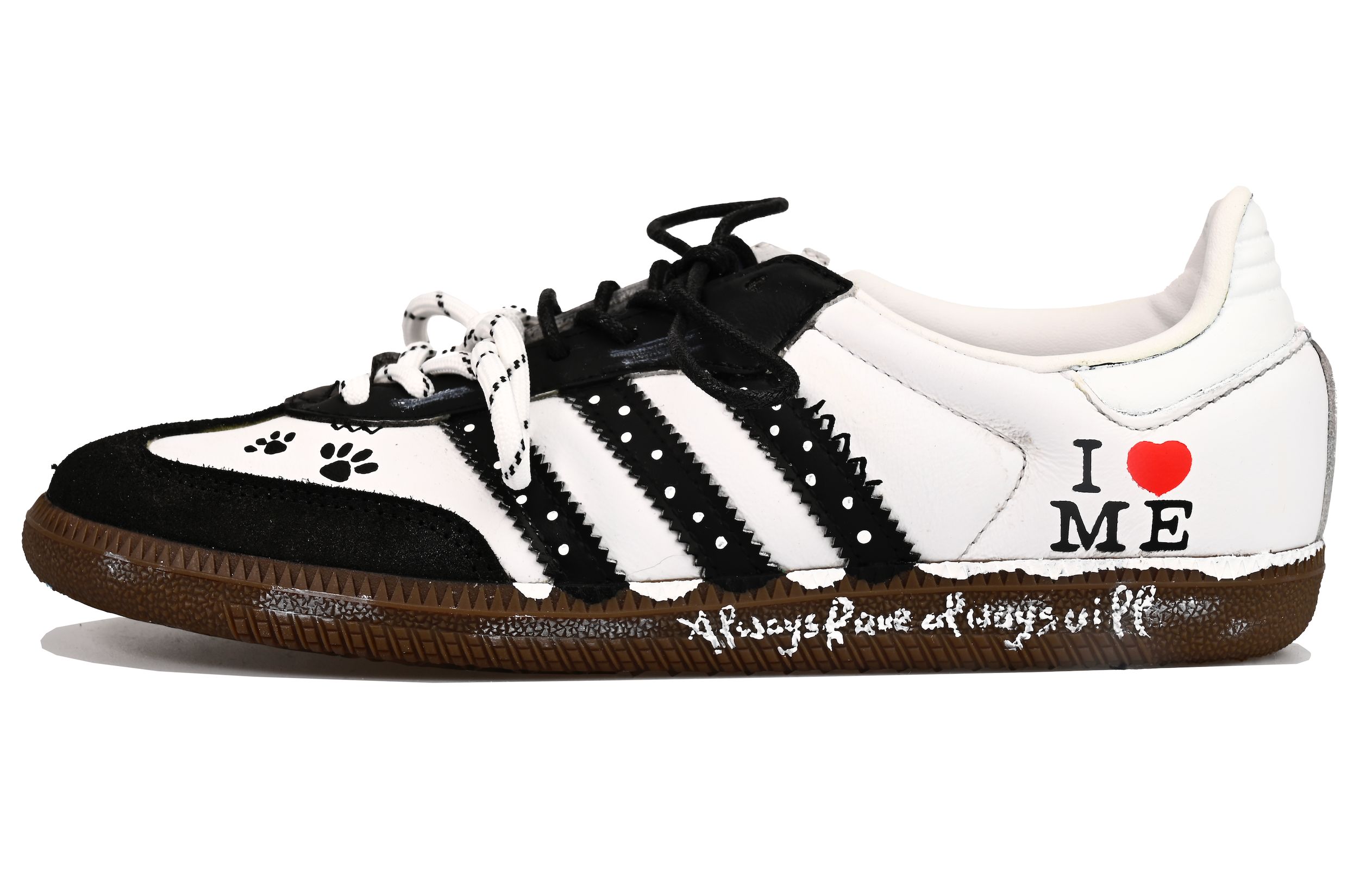 Adidas Originals SAMBA OG I Love Myself, Vlad Abrasion Resistant Low top German Army Trainers Unisex Black White