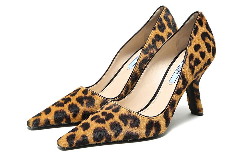 PRADA Satin Pumps 'Leopard' Women's