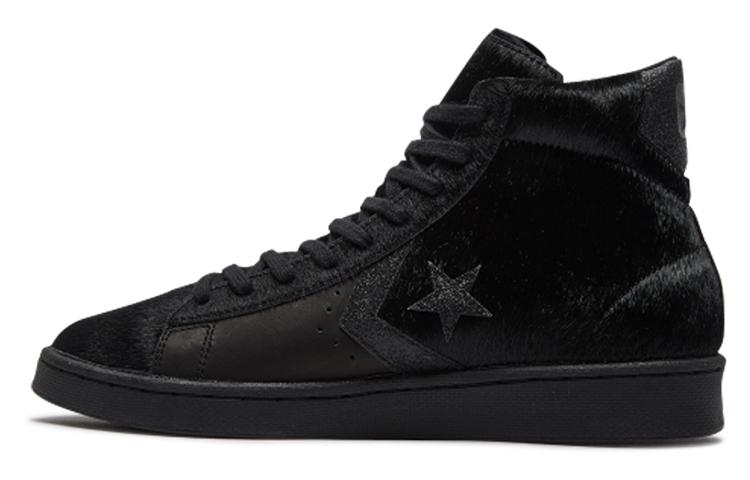Converse Pro Leather High Black Pony Hair