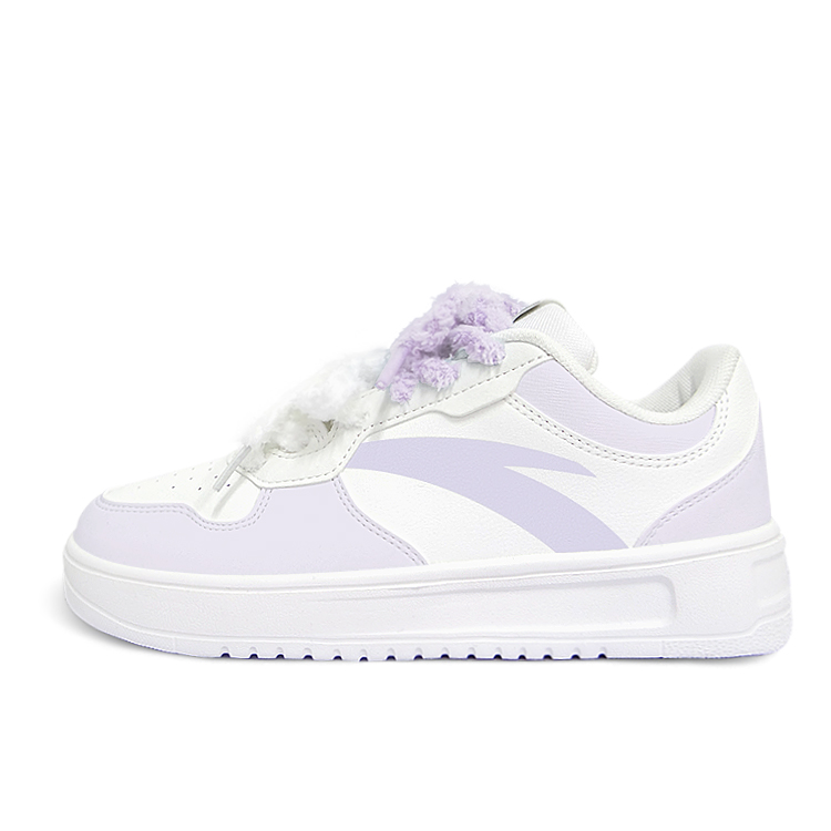 Anta Relaxed Anti Slip Wear Resistant Low Top Skateboard Shoes Unisex Purple