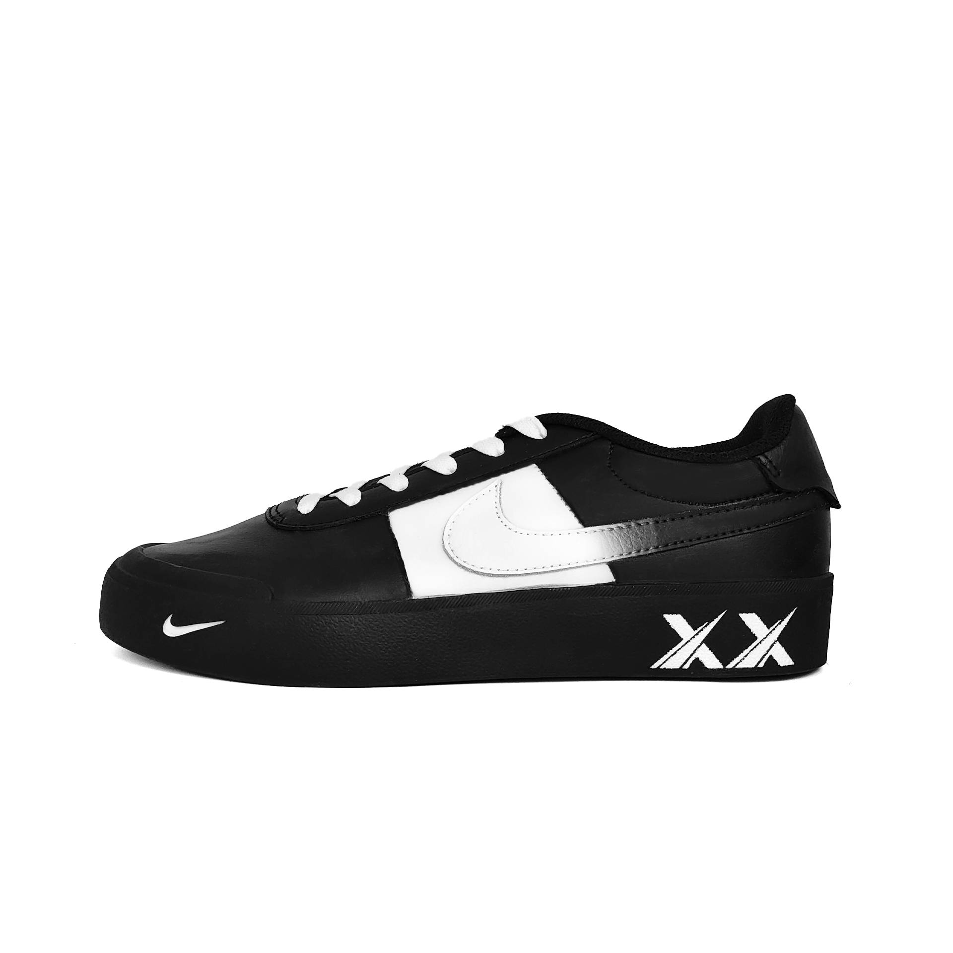Nike Court Shot Must Be White Abrasion Resistant Low top Skateboard Shoes Unisex Black White