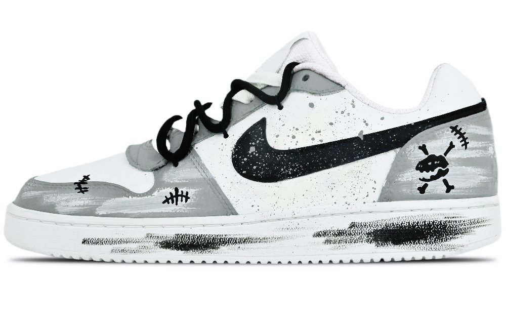 Nike EBERNON Low Jurassic Exploration Slip Resistant Abrasion Resistant Low top Skateboard Shoes Men's Gray