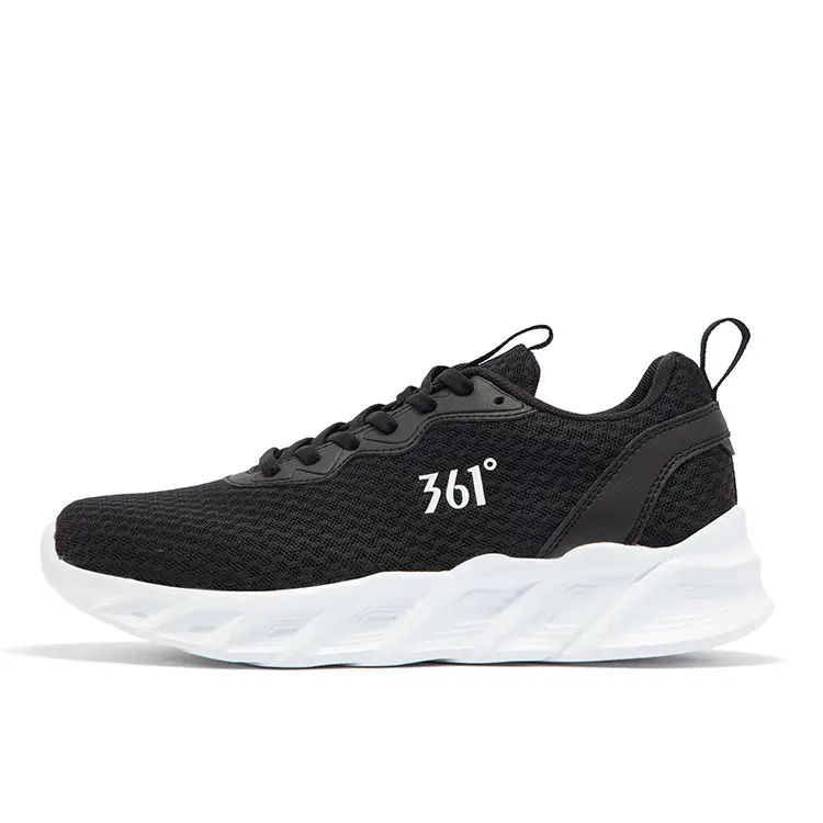 361° Slip Resistant, Abrasion Resistant Cushioning Low Top Casual Running Shoes Women's Black White