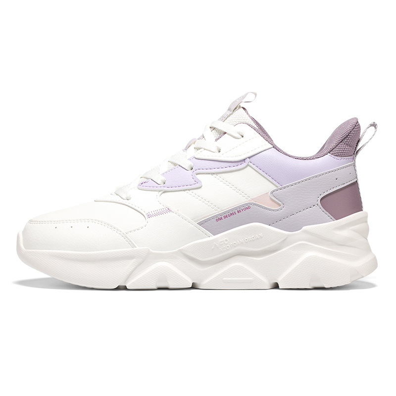 361° Warm Low-Top Casual Shoes Women's Purple White