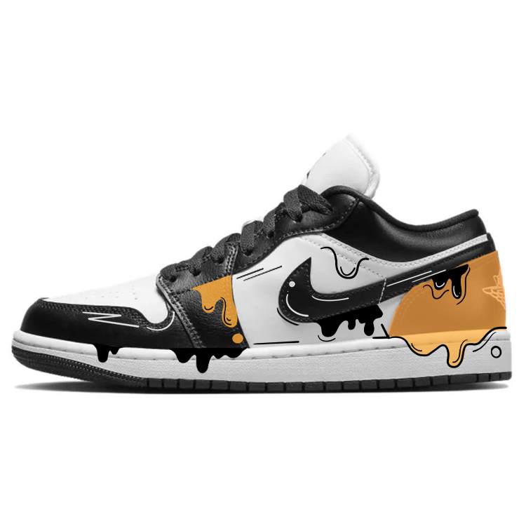 Jordan Air Jordan 1 Vintage Basketball Shoes Women's Low Top Black/White