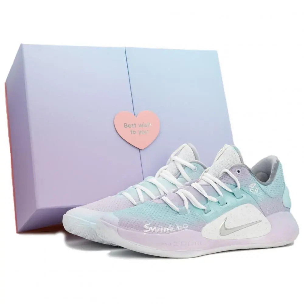 Nike Hyperdunk X Sea Salt Bubble Box Included Low top Basketball Shoes Men's Blue Purple