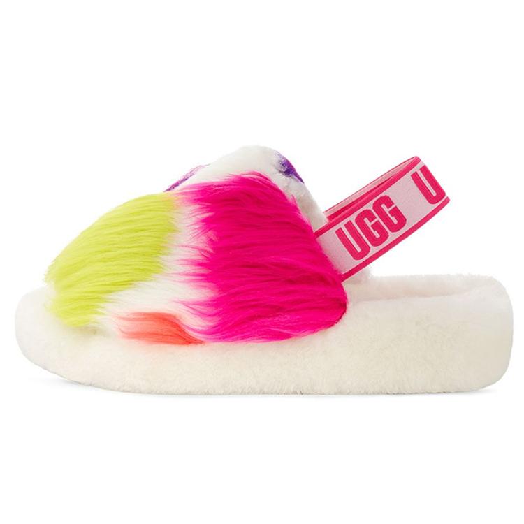 UGG FLUFF YEAH Stylish Sandals Women's White