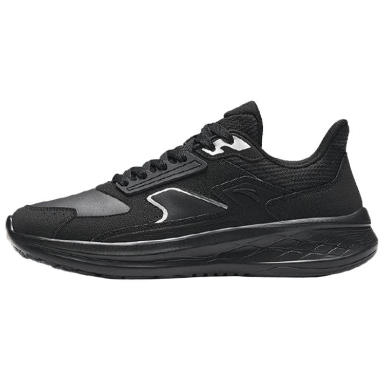 Anta Airflow Cushioning Slip Resistant Coverage Lightweight Rebound Low Top Running Shoes Men's Basic Black