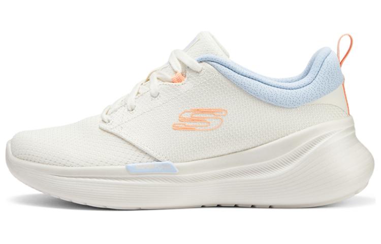 Skechers Anti-Slip Wear-Resistant Low-Top Running Shoes Women's White Blue Orange