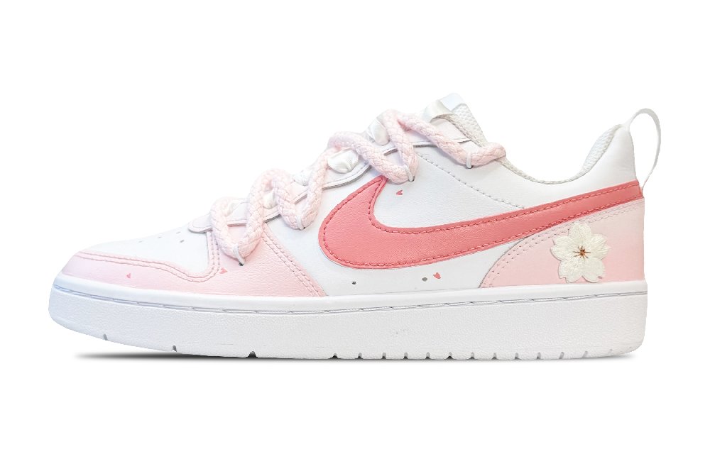 Nike Court Borough Low-Top Skateboard Shoes GS Pink