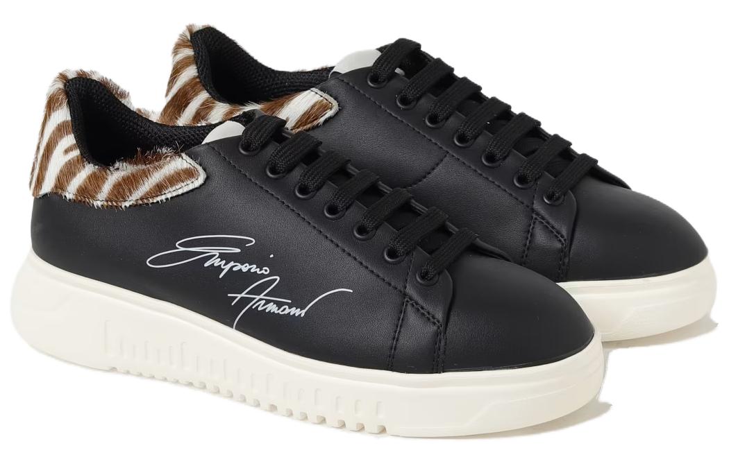 EMPORIO ARMANI Low Top Skateboard Shoes Women's Black купить в интернет-магазине Yoocart с быстрой доставкой по России.