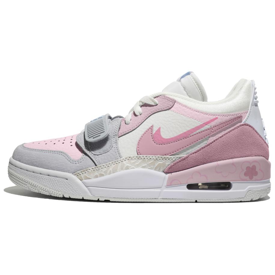 Jordan Legacy 312 Vintage Basketball Shoes Men Low Top Gray/Pink/White