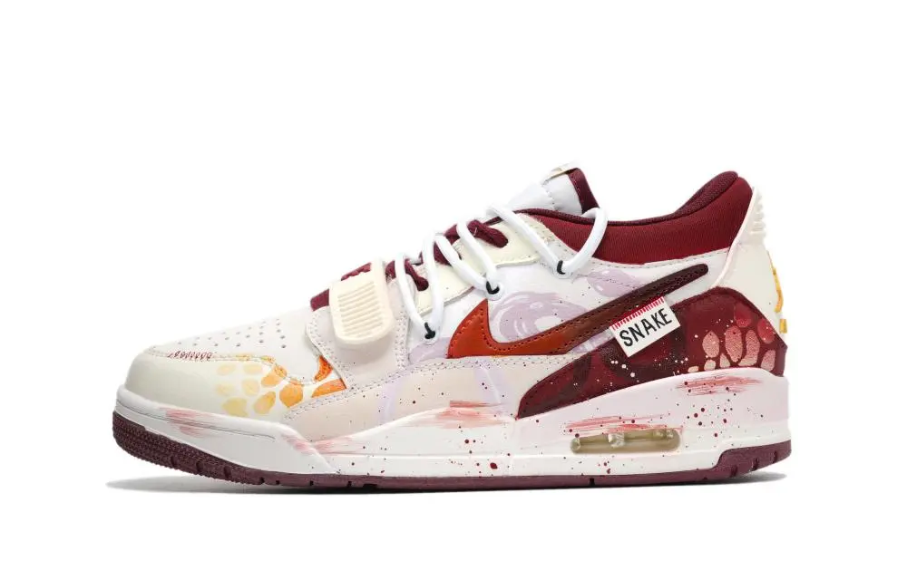 Jordan Legacy 312 Slip Resistant Low Top Vintage Basketball Shoes Men's Red