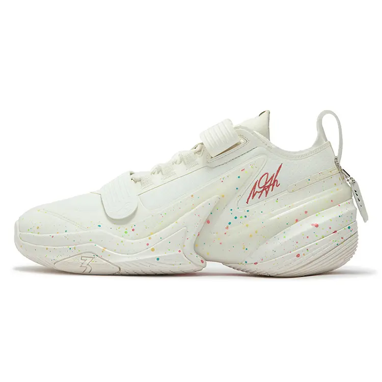 361° AG 5 PRM Cushioning Anti-Slip And Wear-Resistant Low-Top Basketball Shoes Unisex White