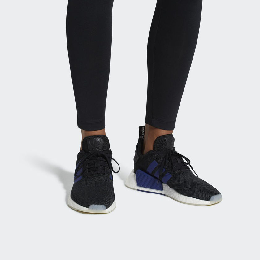 Adidas NMD R2 Core Black Noble Indigo Women's