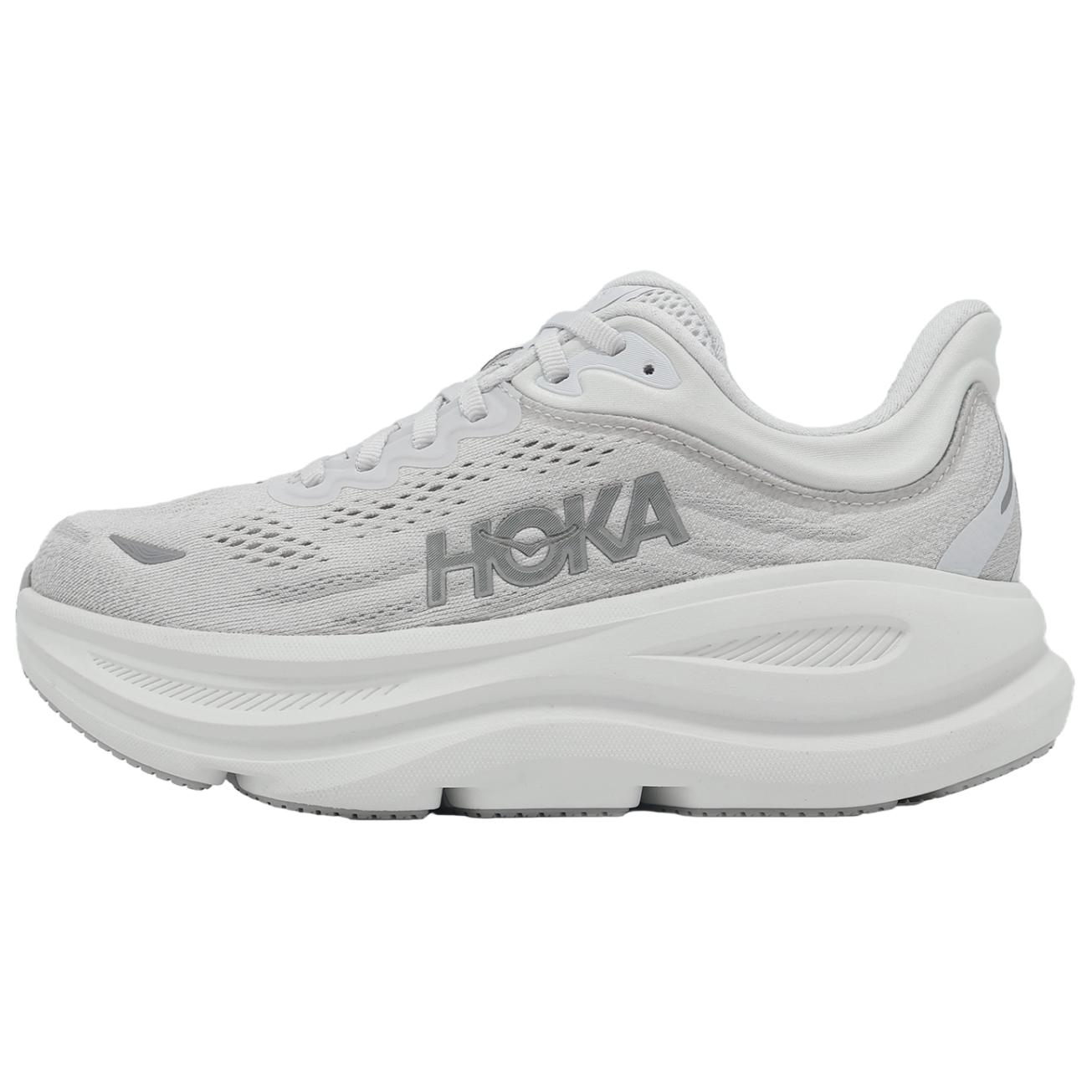 HOKA ONE ONE Bondi 9 Cushioning, Breathable, Supportive Casual Running Shoes Women's Gray