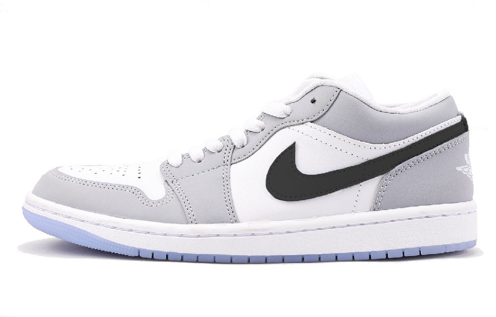 Jordan Air Jordan 1 Anti Slip And Wear Resistant Coverage Low Top Vintage Basketball Shoes Women's Light Gray