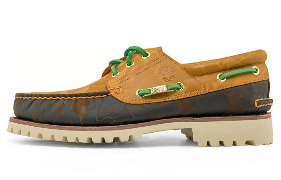 Timberland BAPE X 3-Eye Classic 'Wheat Camo'