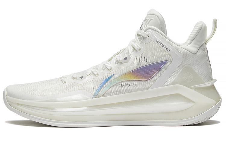 LiNing Liren 3 White Pearl Cushioning Anti-Slip And Wear-Resistant High-Top Basketball Shoes Mist White