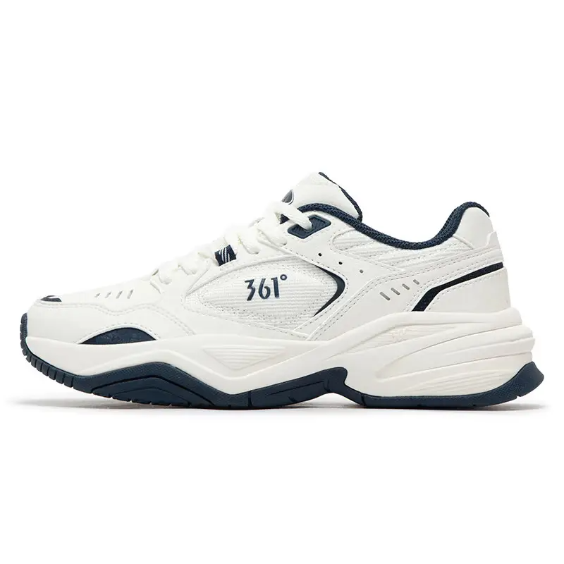 361° Sailing Series Wear-Resistant Slip-Resistant Low-Top Chunky Sneakers Women's White Blue