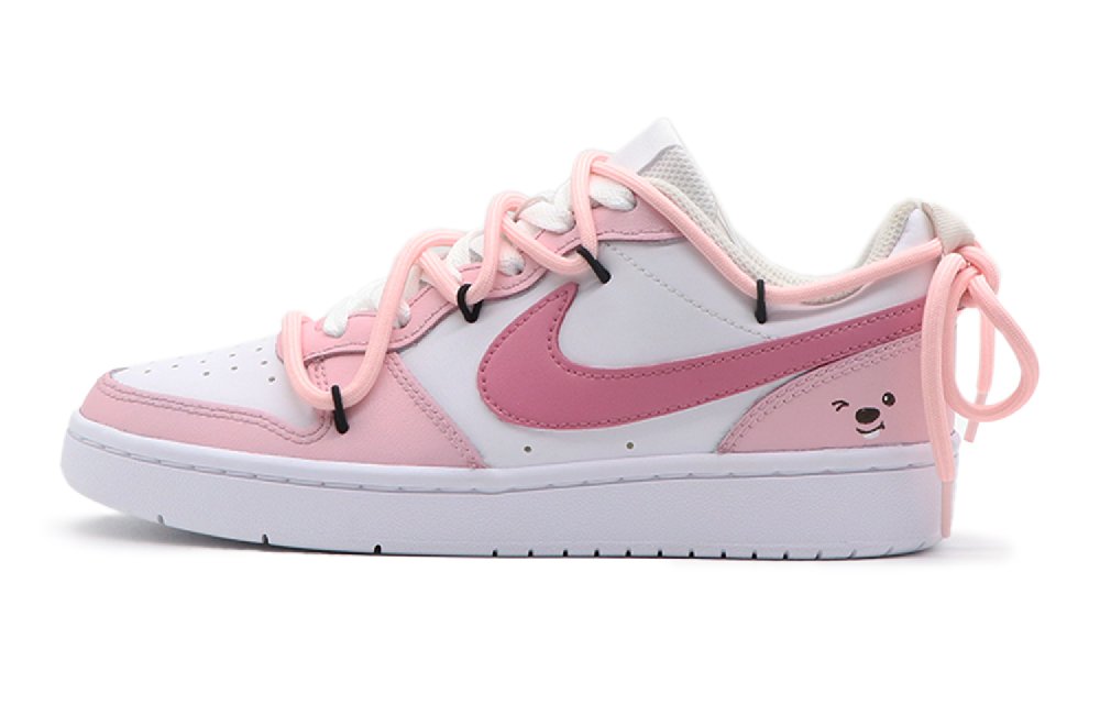 Nike Court Borough 2 Slip Resistant, Abrasion Resistant, Lightweight Low Top Skateboard Shoes GS Pink