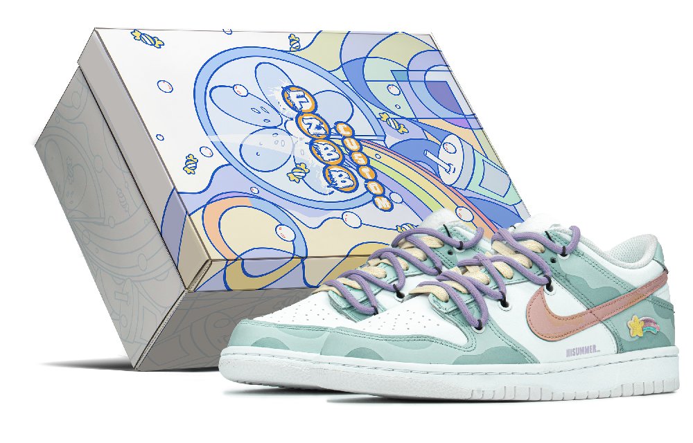 Nike Dunk GS Slip Resistant, Abrasion Resistant, Lightweight Low Top Skateboard Shoes Women's Blue