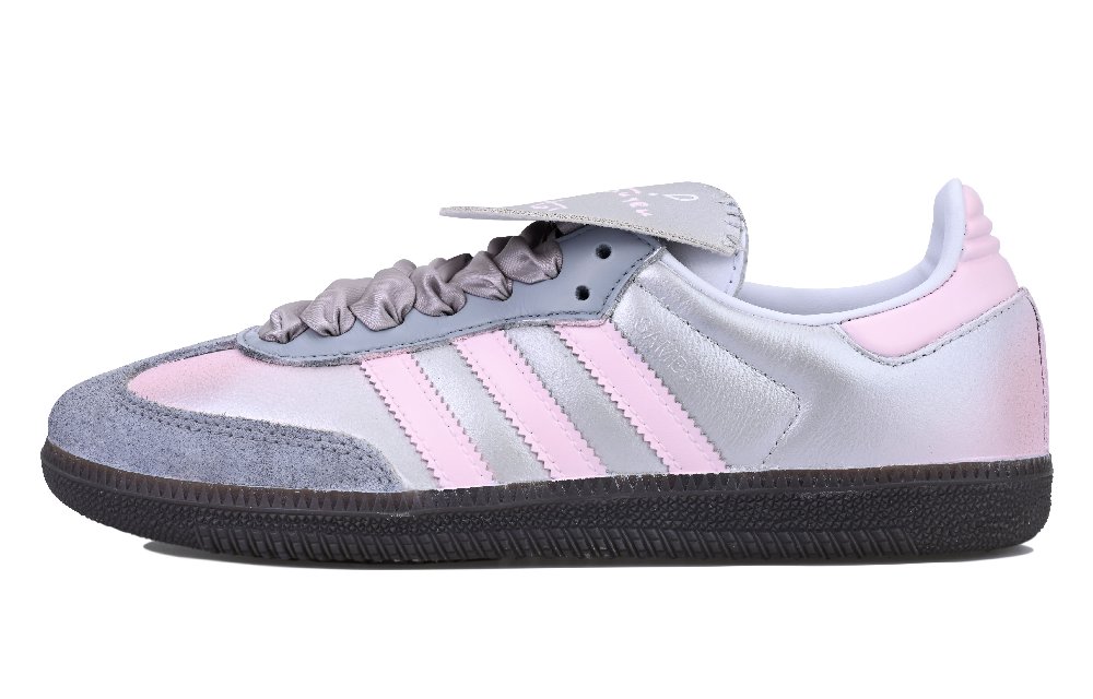Adidas Originals Samba Low-Top Skateboard Shoes Unisex Gray Pink