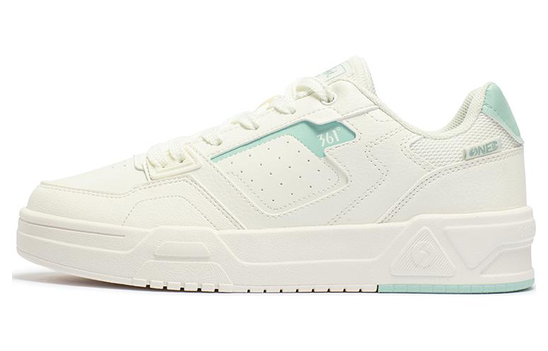 361° Anti-Slip Wear-Resistant Low-Top Skateboard Shoes Women's White Green
