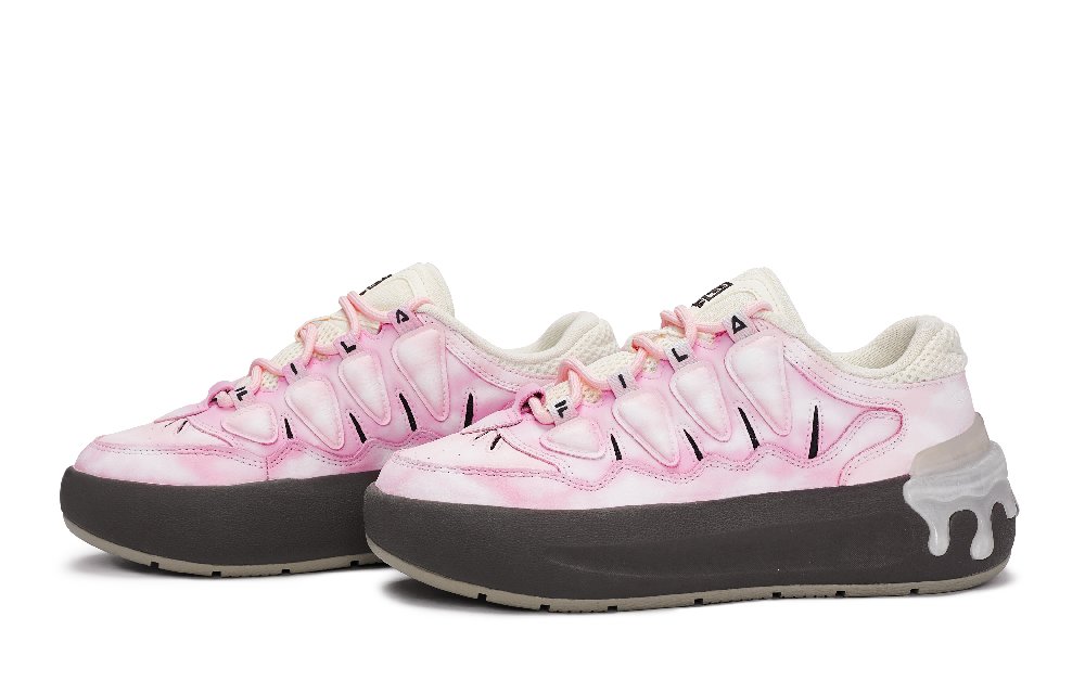 FILA CARROT 2 811 Manufacturing Gradually Dyed Starry Sky Special Shoe Box Low Top Skateboard Shoes Women's Pink Brown