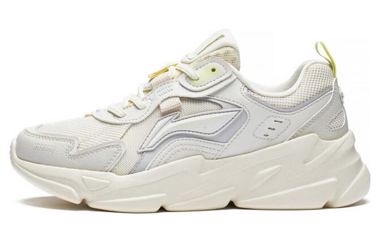 LiNing Clouds Cloud Sea Anti-Slip Wear-Resistant Low-Top Sports Casual Shoes Women's Ecru