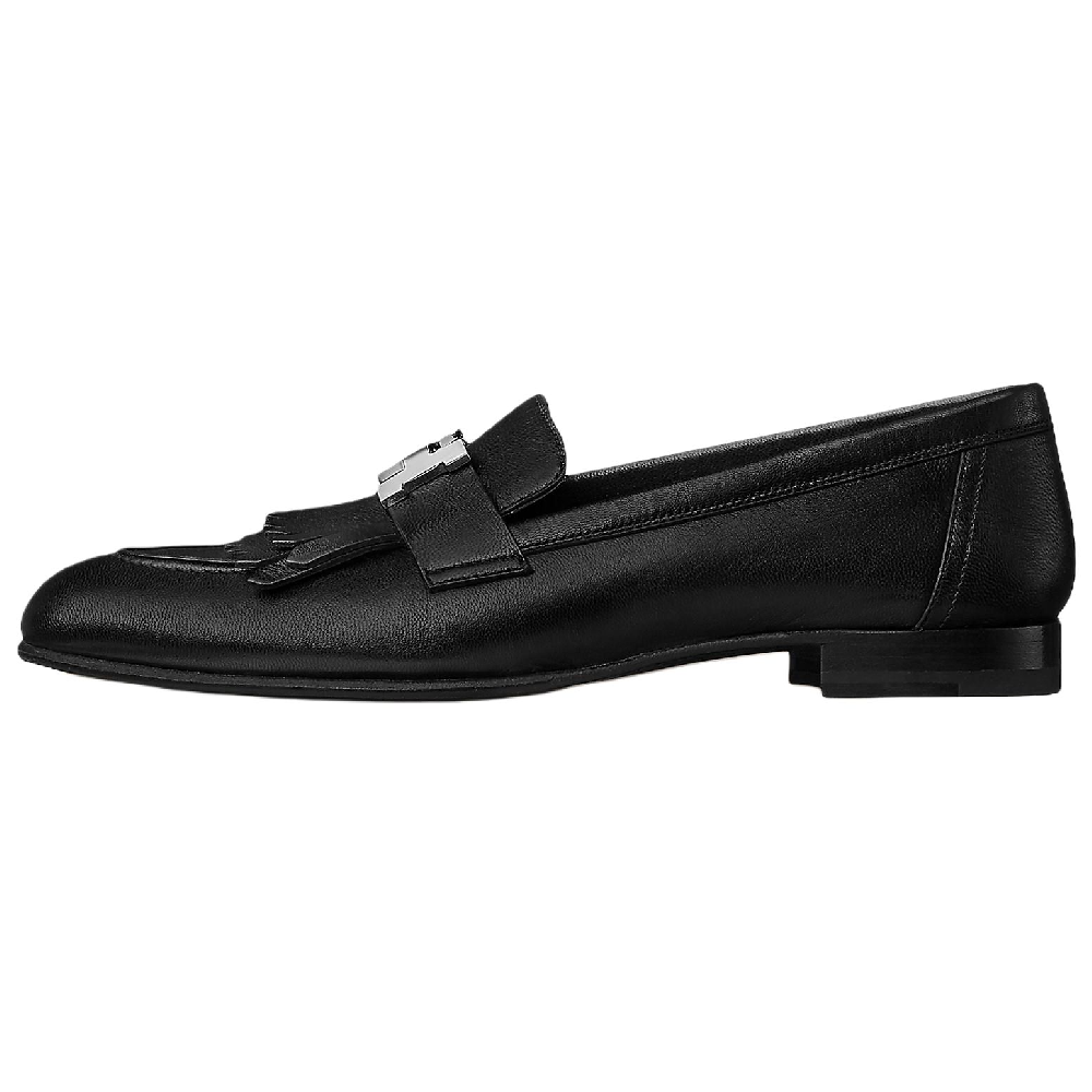 HERMES Royal Casual Single Shoes Women's Black