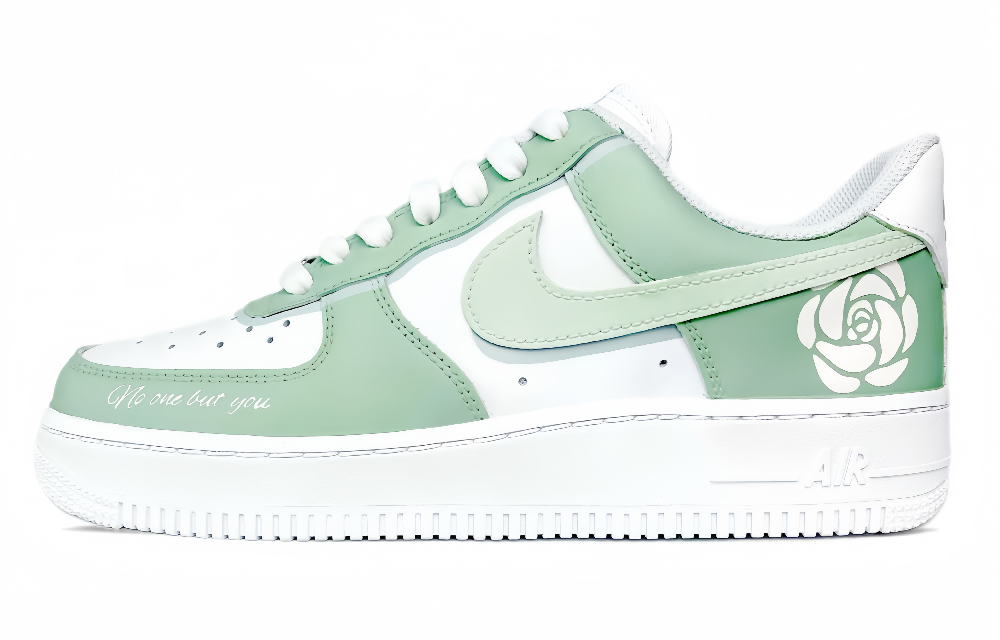 Nike Air Force 1 Low-Top Skateboard Shoes Men's Green White
