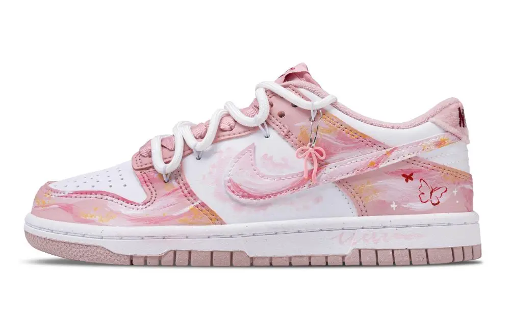 Nike Dunk Low top Skateboard Shoes Women's Cherry Blossom Pink