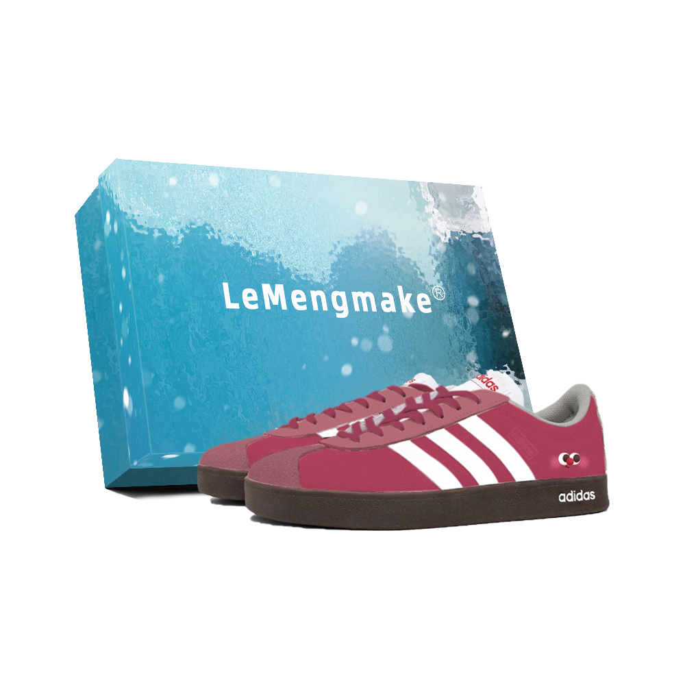 Adidas VL COURT 2.0 Cushioning, Wear Resistant Low Top Skateboard Shoes Unisex Fuchsia