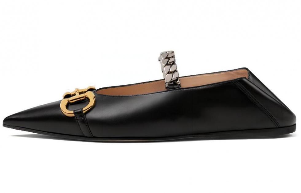 GUCCI Horsebit Ballerina Shoes Women's
