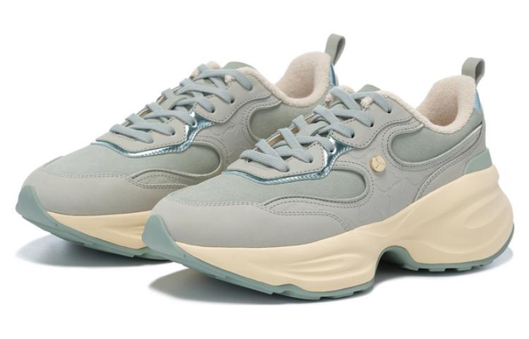 LI-NING 1990 Clouds Cushioning Wear-Resistant Rebound Low-Top Running Shoes Women's Light Green