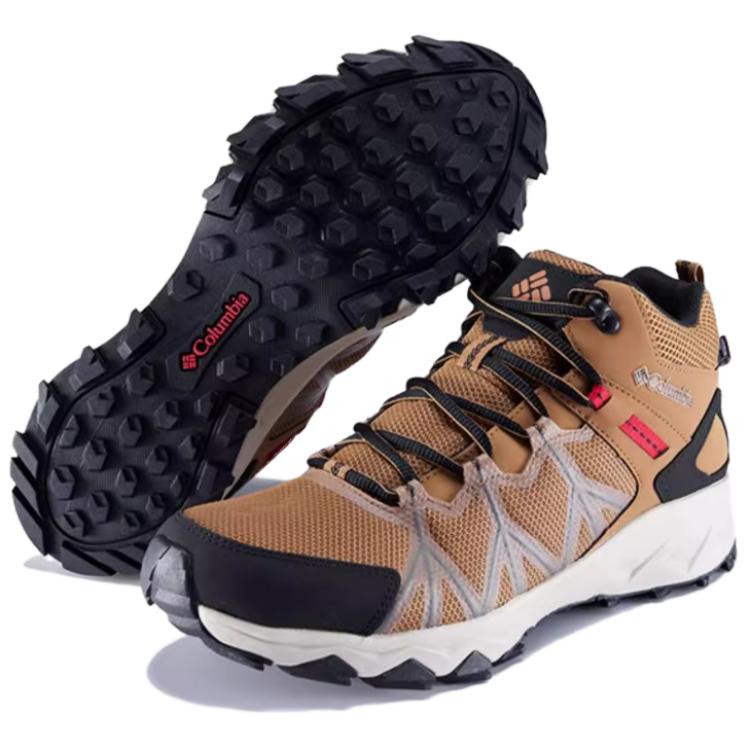 Columbia Peakfreak 2 Slip-Resistant Water-Resistant Mid-Top Running Shoes Men's Umber