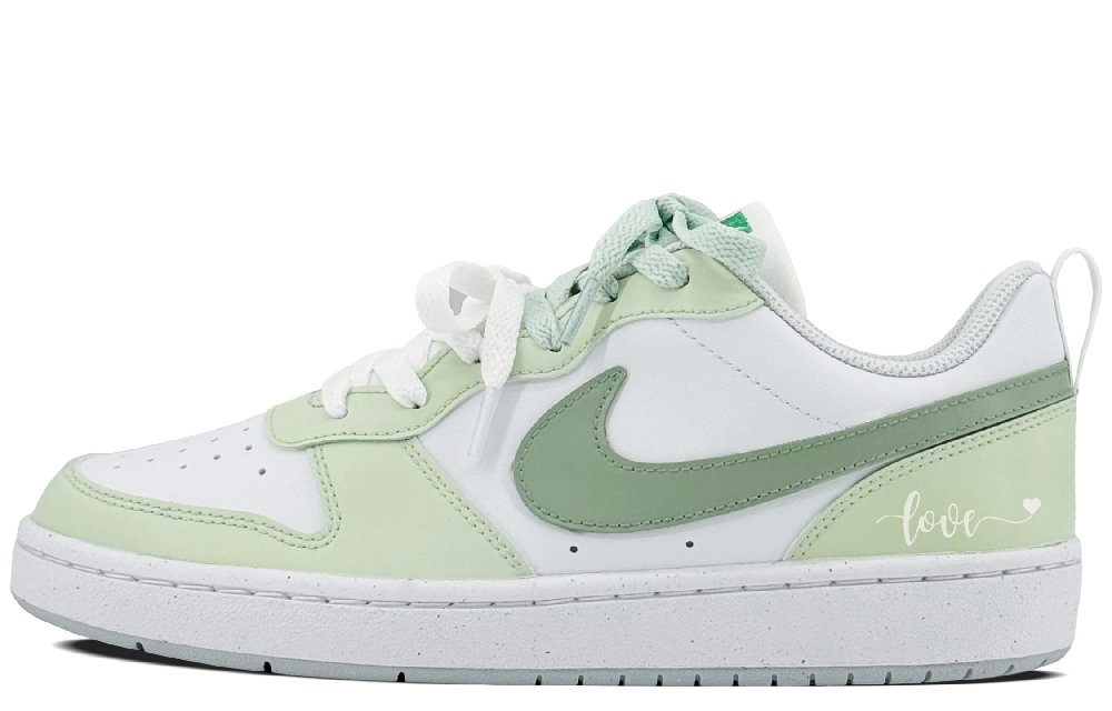 Nike Court Borough Anti Slip Wear Resistant Low Top Skateboard Shoes GS Mint Green