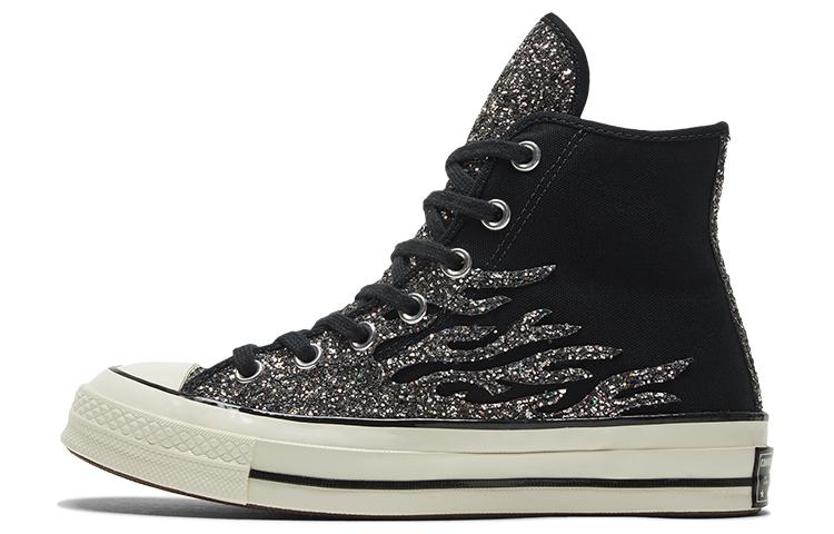 Converse Women's Chuck 70 High 'Archival Glitter Flame   Black Egret' Women's