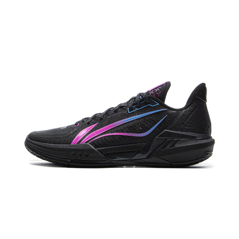 LINING Light Speed 3 Basketball Shoes Men's Low Top Black Purple