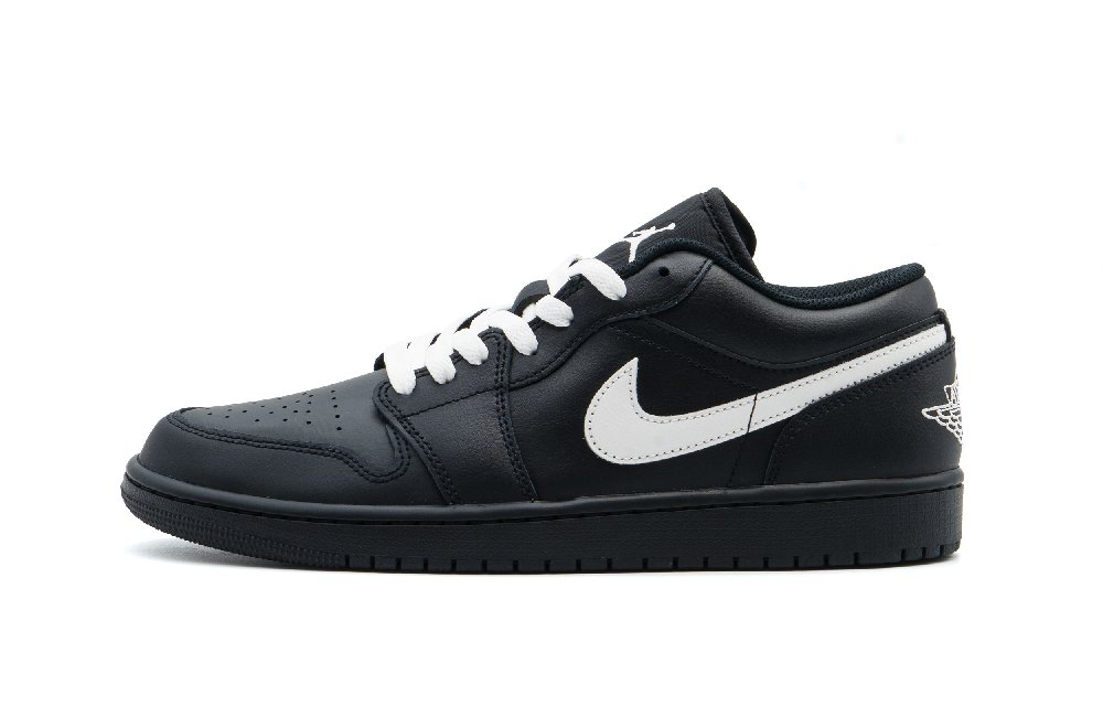 Jordan Air Jordan 1 Abrasion Resistant Low Top Vintage Basketball Shoes Unisex Black