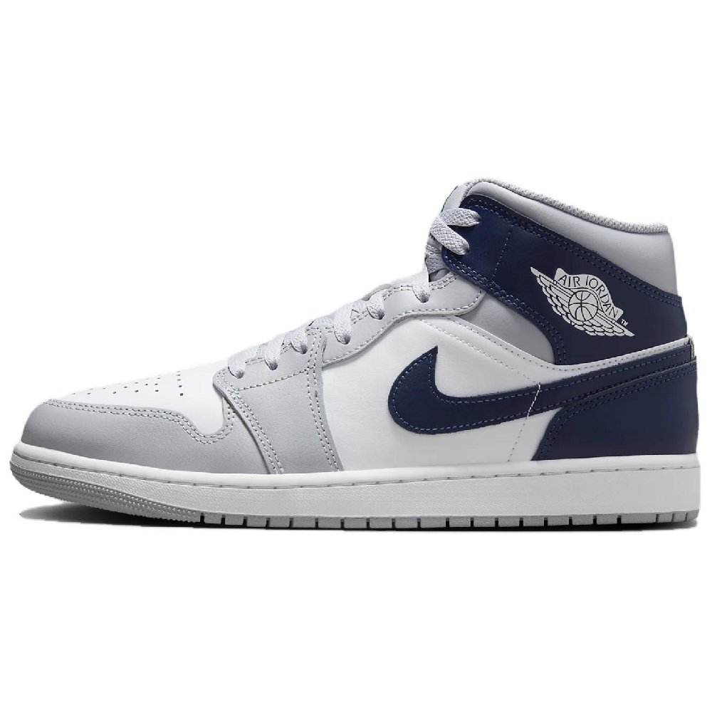 Air Jordan 1 Mid 'Wolf Grey Midnight Navy'