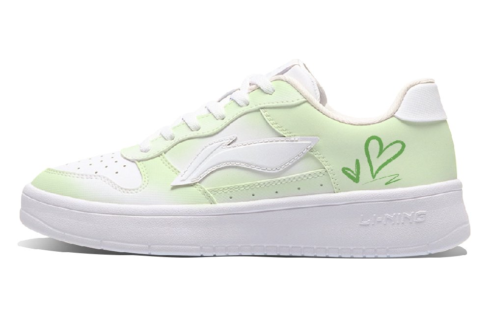 LiNing Pontoon Boats Abrasion Resistant Shock Absorbers Low Top Skateboard Shoes Women's Green