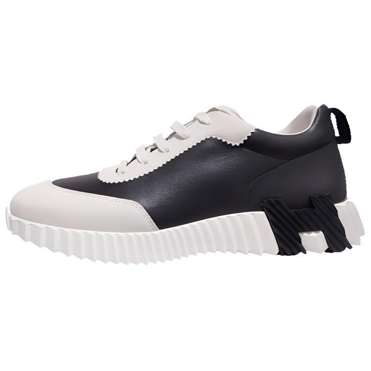 HERMES Bouncing Cushioning Low-Top Casual Shoes Men's White Gray