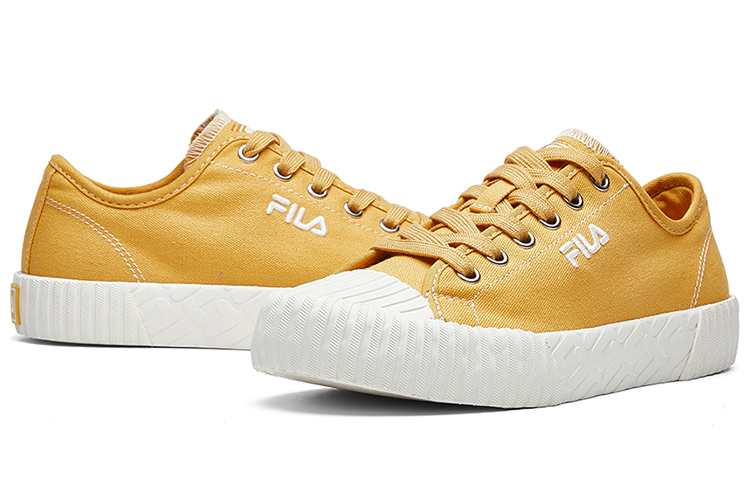 FILA Fmc Series Carve Low Canvas Shoes Gs Yellow Women's