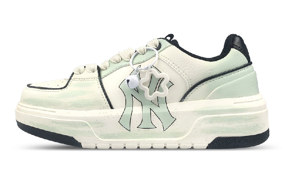 MLB Chunky Liner Impact-Resistant Quick-Drying Wear-Resistant Low-Top Skateboard Shoes Unisex Beige Green