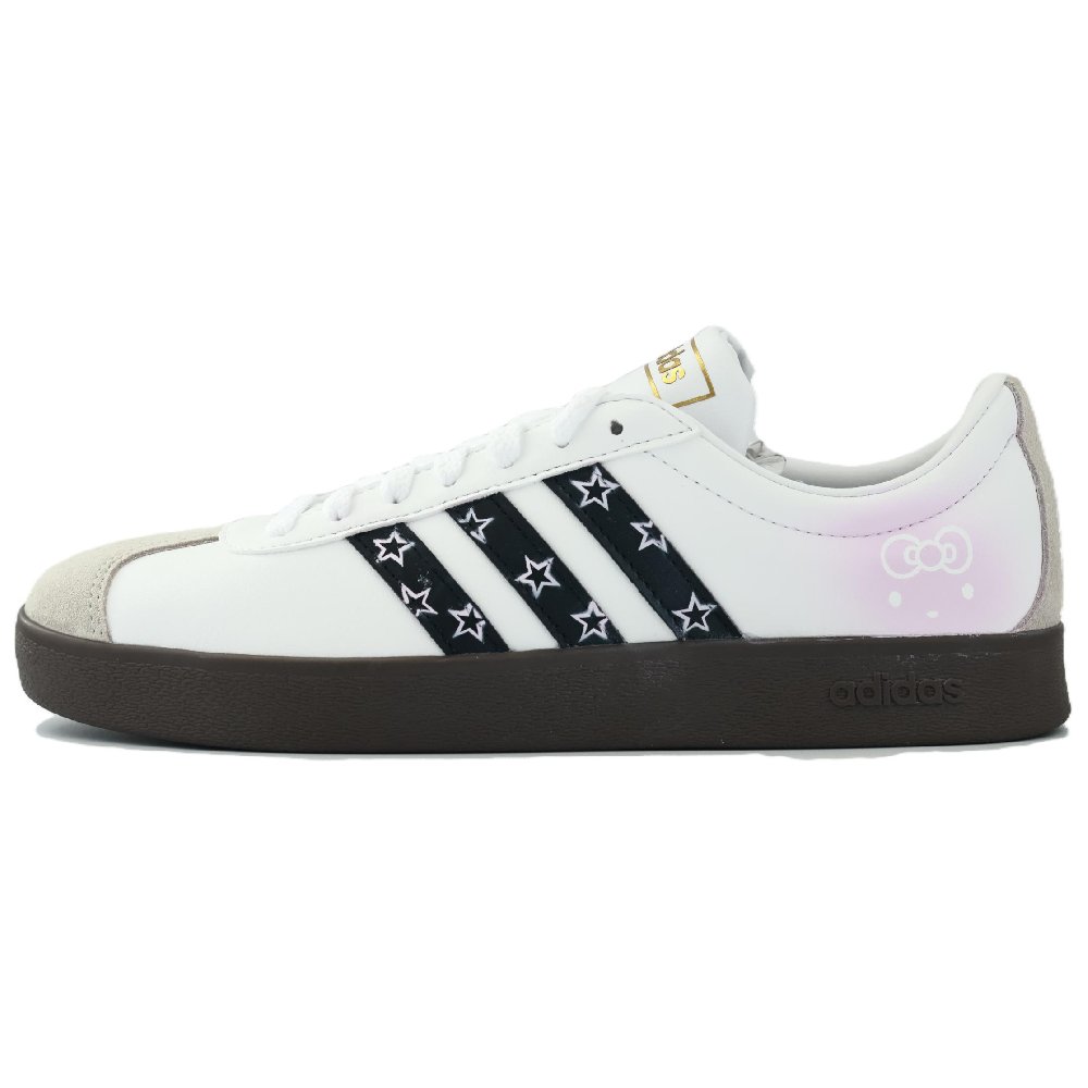 Adidas VL COURT 2.0 Express Manufacturing, Party Cushioning, Wear Resistant Low top Skateboard Shoes Women's White Pink