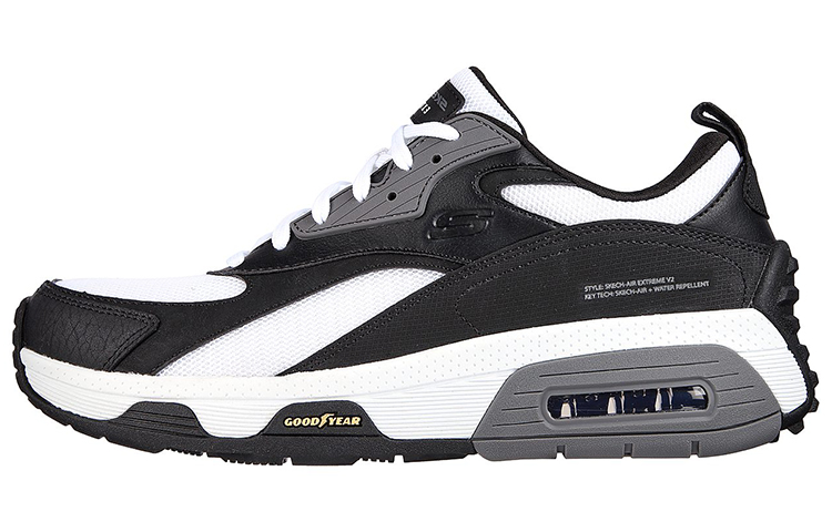 Skechers Air Extreme V2 Low Top Running Shoes Men's Black White