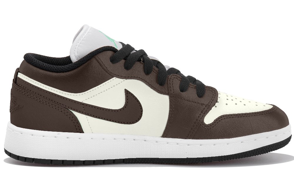 Jordan Air Jordan 1 Low Top Basketball Shoes Men's Beige Brown