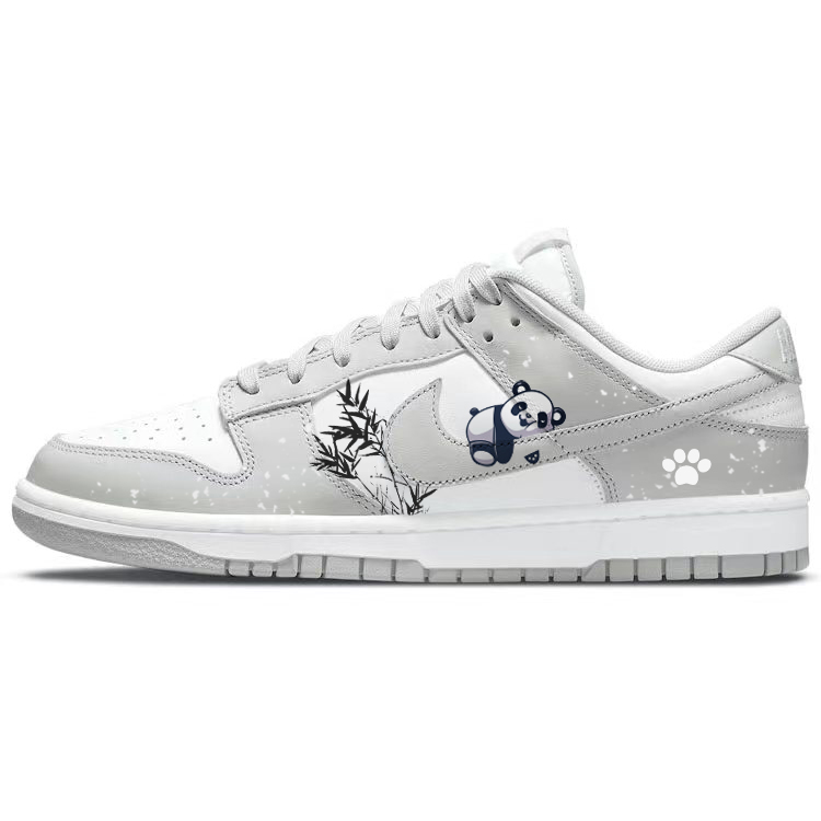 Nike Dunk Skateboard Shoes Men Low-Top Gray White